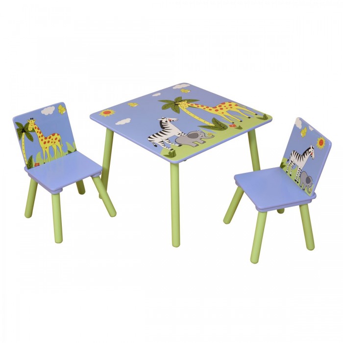 Masuta Safari cu doua scaunele din lemn solid + MDF  Liberty House